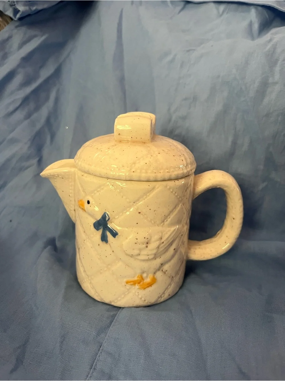 Vintage 1980 Otagiri Quilted Goose Creamer Pitcher